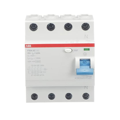 ABB F204 AC-40/0.03 Fehlerstrom-Schutzschalter 4P Typ AC 30 mA - 40A