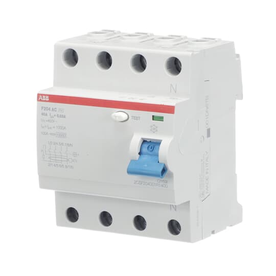 ABB F204 AC-40/0.03 Fehlerstrom-Schutzschalter 4P Typ AC 30 mA - 40A