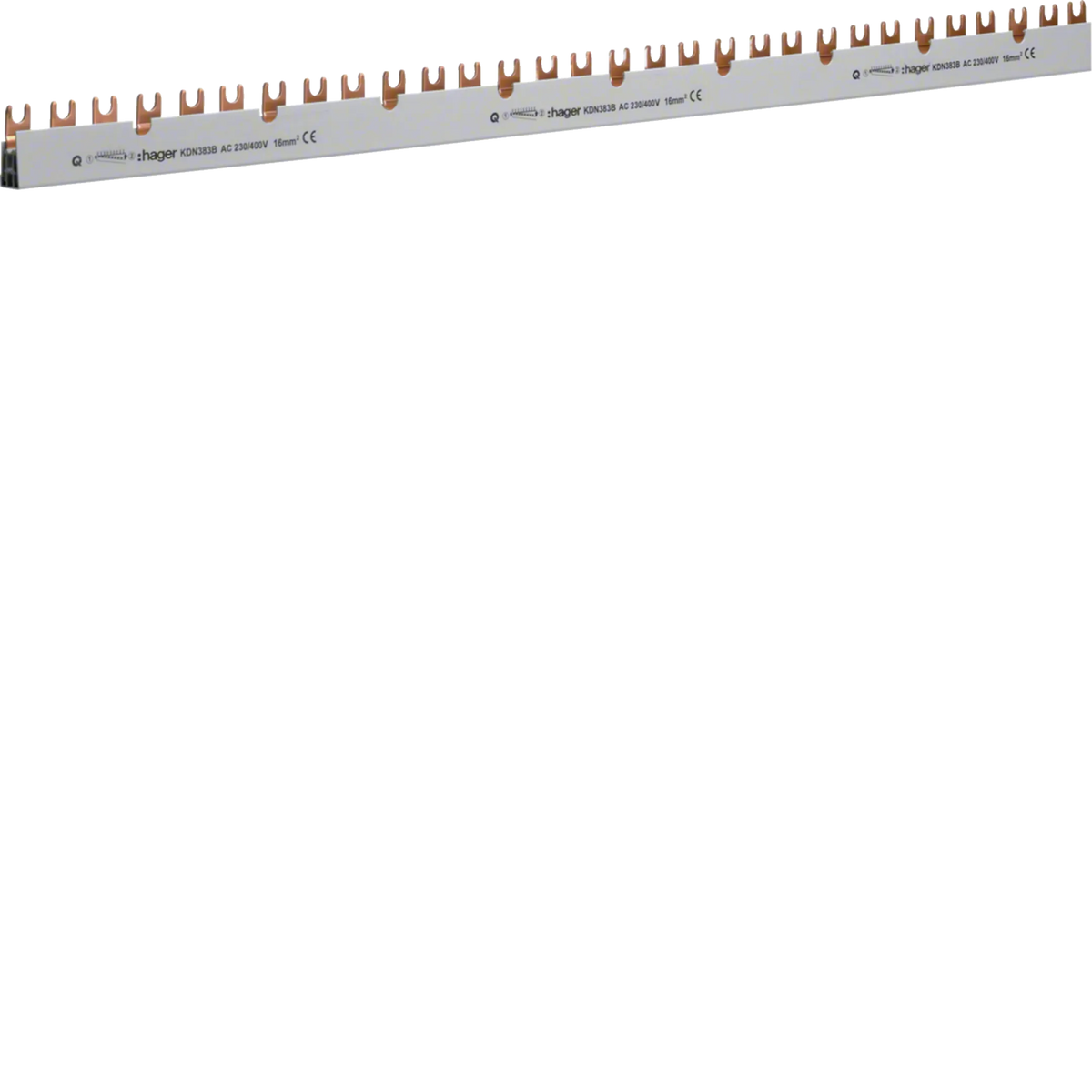 Hager KDN383B Phasenschiene mit Gabelanschluss, 3P, 48 Module