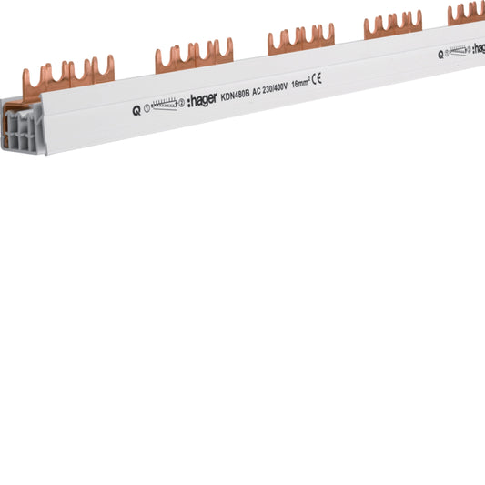 Hager KDN480B Phasenschiene mit Gabelanschluss, 4P, 57 Module