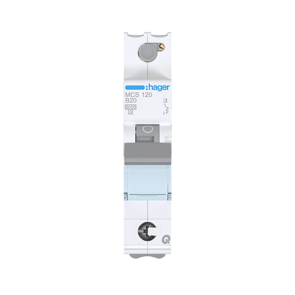 Hager MCS120 Leitungsschutzschalter 1-polig, C20, 6 kA, QuickConnect
