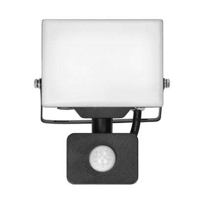 PORTO S LED 20W Fluter mit PIR-Bewegungssensor, 1600lm, IP44, 4000K, Aluminium + Polycarbonat