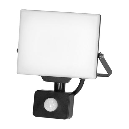 PORTO S LED 30W Fluter mit PIR-Bewegungssensor, 2400lm, IP44, 4000K, Aluminium + Polycarbonat