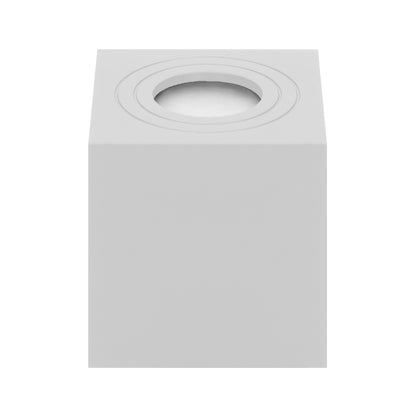 MEGY DLS GU10 Aufbau-Downlight max 50W, IP54, quadratisch, weiß, Aluminium