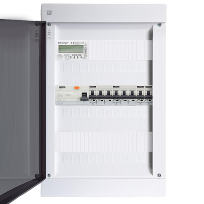 Sicherungskasten, 2,3,4,5 Reihig, Aufputz, Unterputz, Hohlwand, verdrahtet, VDE 1 x FI 40A/30mA + 2 x 3P LS B16 + 2 x 1P LS B16