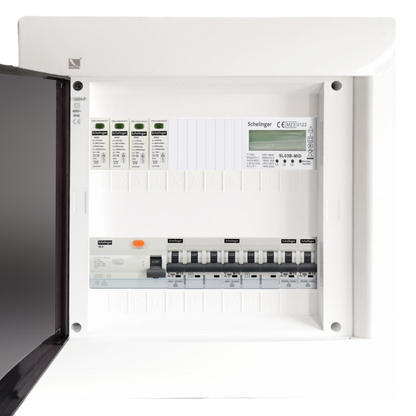 Sicherungskasten, 2,3,4,5 Reihig, Aufputz, Unterputz, Hohlwand, verdrahtet, VDE 1 x FI 40A/30mA + 2 x 3P LS B16 + 2 x 1P LS B16