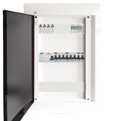 Sicherungskasten, 2,3,4,5 Reihig, Aufputz, Unterputz, Hohlwand, verdrahtet, VDE 1 x FI 40A/30mA + 2 x 3P LS B16 + 2 x 1P LS B16