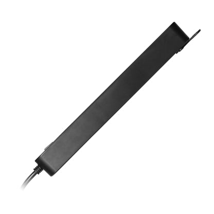 6 Verlängerungssteckdosen 2P+E (Schuko), mit Zentralschalter, 3m H05VV-F 3x1,0mm², Imax=10A,Flachstecker, schwarz