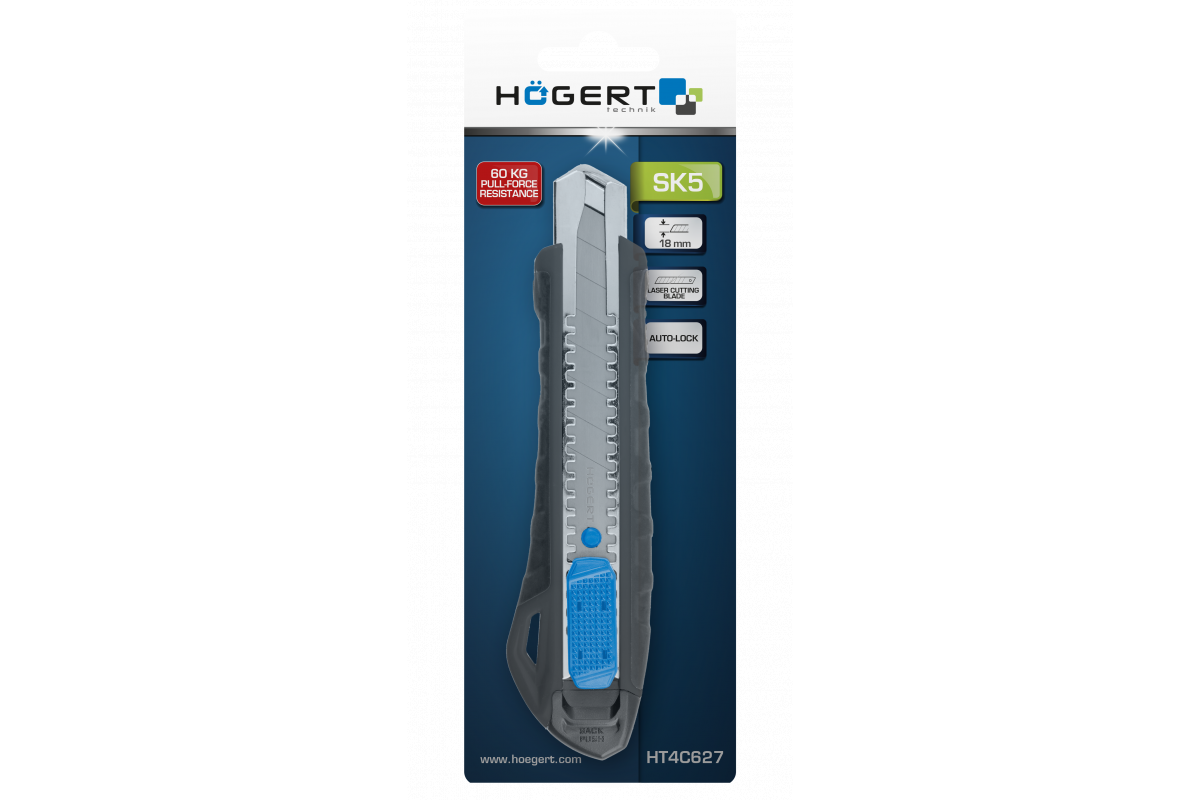 Högert Technik Schneidemesser 18 mm Plastik mit Ausziehverriegelung
