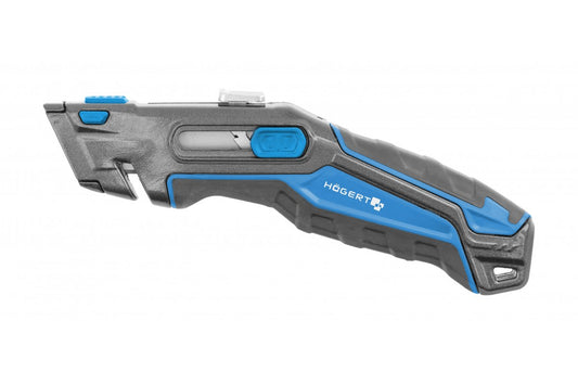 Högert Technik Messer mit trapezförmiger Klinge 1+3 automatischer Rückzug