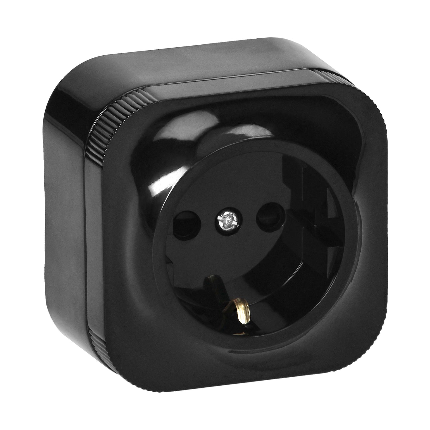 Aufputz Einzelsteckdose ToDo 2P+Z Schuko IP20, schwarz
