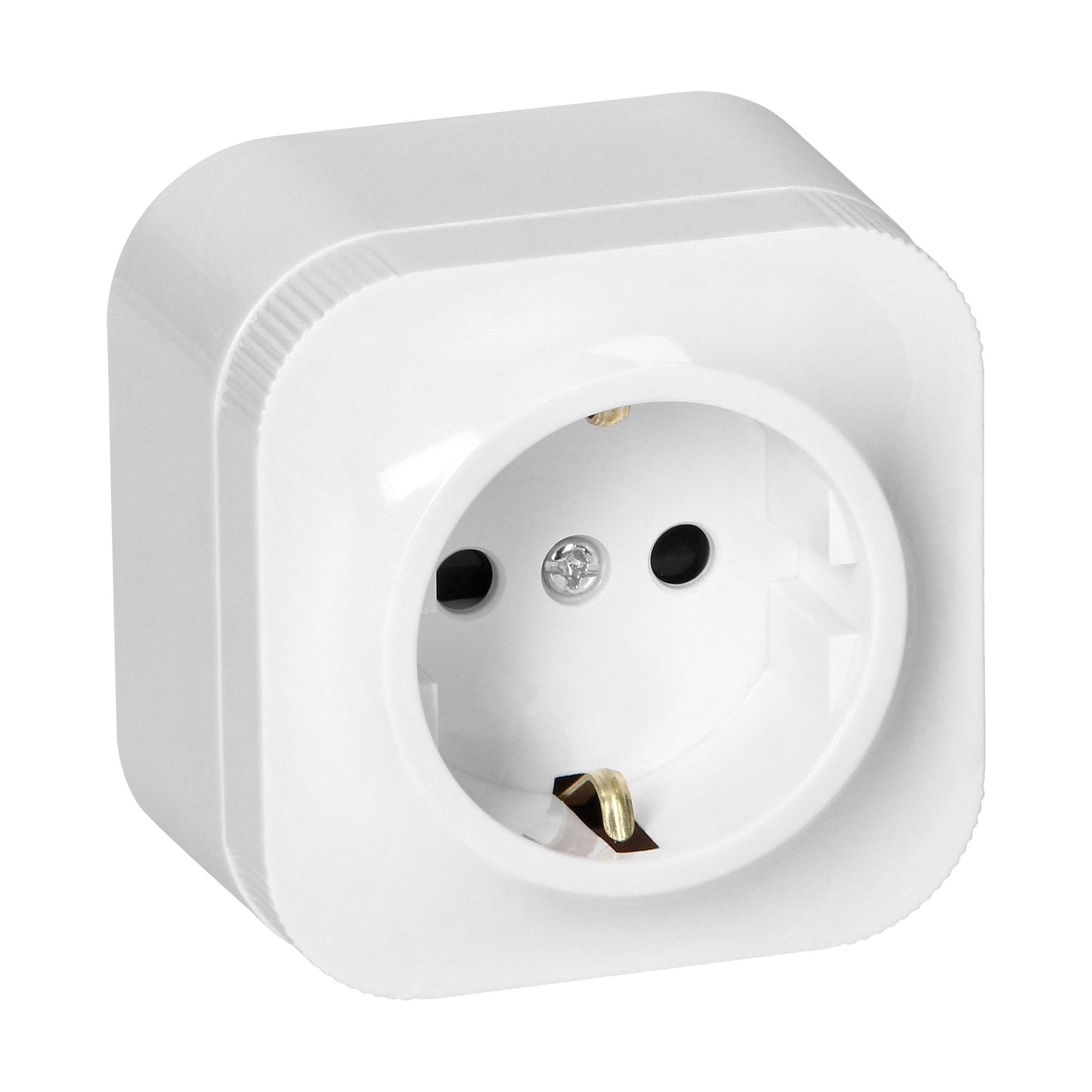 Aufputz Einzelsteckdose ToDo 2P+Z Schuko IP20, weiß