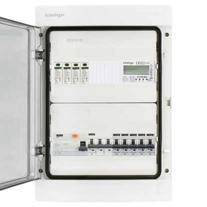 Sicherungskasten, 2,3,4,5 Reihig, Aufputz, Unterputz, Hohlwand, verdrahtet, VDE 1 x FI 40A/30mA + 1 x 3P LS B16 + 5 x 1P LS B16