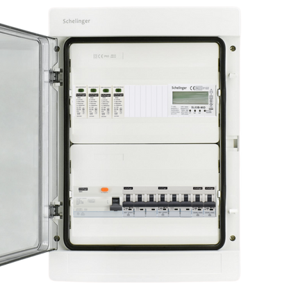 Sicherungskasten, 2,3,4,5 Reihig, Aufputz, Unterputz, Hohlwand, verdrahtet, VDE 1 x FI 40A/30mA + 2 x 3P LS B16 + 2 x 1P LS B16