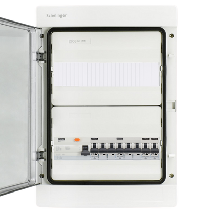 Sicherungskasten, 2,3,4,5 Reihig, Aufputz, Unterputz, Hohlwand, verdrahtet, VDE 1 x FI 40A/30mA + 2 x 3P LS B16 + 2 x 1P LS B16