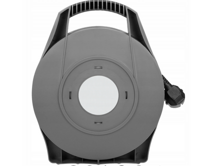 Kabeltrommel mit 4 Steckdosen 2P+E (Schuko), Kabel: PVC H05VV-F 3x1mm², 10m lang