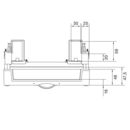 Hager UD21B1 Baustein, universN, 300 × 250mm, für Reiheneinbaugeräte waagerecht, 2 × 12 PLE
