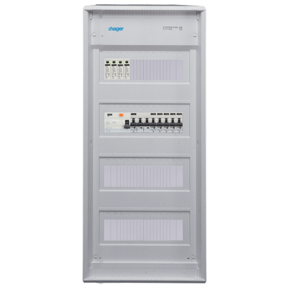 Sicherungskasten, 2,3,4,5 Reihig, Aufputz, Unterputz, Hohlwand, verdrahtet, VDE 1 x FI 40A/30mA + 1 x 3P LS B16 + 5 x 1P LS B16