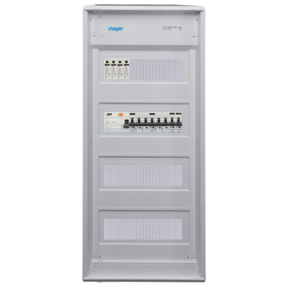 Sicherungskasten, 2,3,4,5 Reihig, Aufputz, Unterputz, Hohlwand, verdrahtet, VDE 1 x FI 40A/30mA + 2 x 3P LS B16 + 2 x 1P LS B16