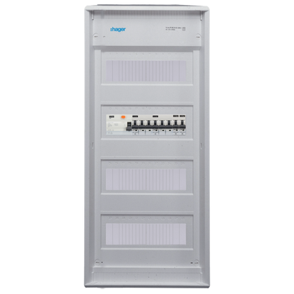 Sicherungskasten, 2,3,4,5 Reihig, Aufputz, Unterputz, Hohlwand, verdrahtet, VDE 1 x FI 40A/30mA + 2 x 3P LS B16 + 2 x 1P LS B16