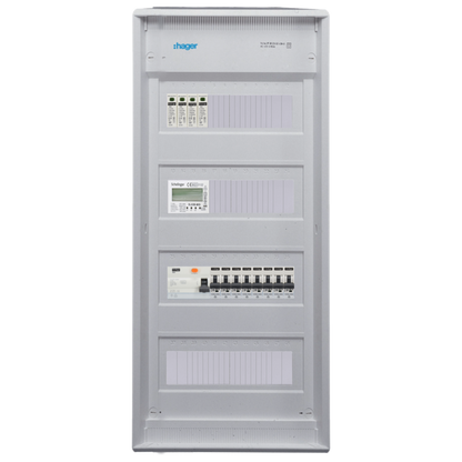 Sicherungskasten, 2,3,4,5 Reihig, Aufputz, Unterputz, Hohlwand, verdrahtet, VDE 1 x FI 40A/30mA + 8 x 1P LS B16