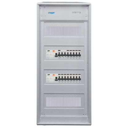 Sicherungskasten,3,4,5 Reihig, Aufputz, Unterputz, Hohlwand, verdrahtet, VDE 2 x FI 40A/30mA + 1 x 3P LS B16 + 13 x 1P LS B16