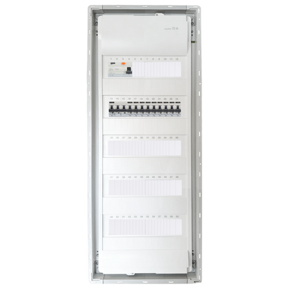 Sicherungskasten, 2,3,4,5 Reihig, Aufputz, Unterputz, Hohlwand, verdrahtet, VDE 1 x FI 40A/30mA + 1 x 3P LS B32  + 9 x 1P LS B16