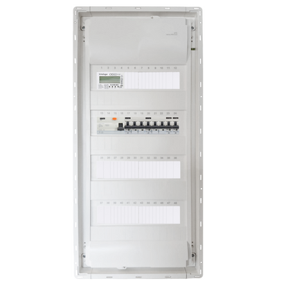 Sicherungskasten, 2,3,4,5 Reihig, Aufputz, Unterputz, Hohlwand, verdrahtet, VDE 1 x FI 40A/30mA + 2 x 3P LS B16 + 2 x 1P LS B16
