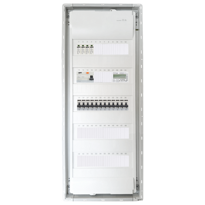 Sicherungskasten, 2,3,4,5 Reihig, Aufputz, Unterputz, Hohlwand, verdrahtet, VDE 1 x FI 40A/30mA + 12 x 1P LS B16