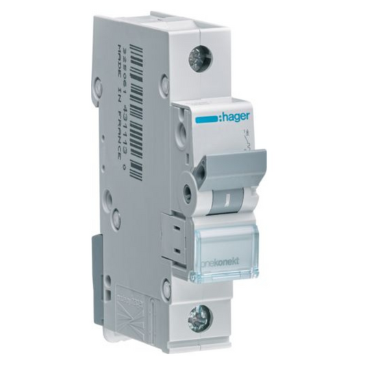 Hager MCN104E Leitungsschutzschalter, 1-polig, C4, 4 A