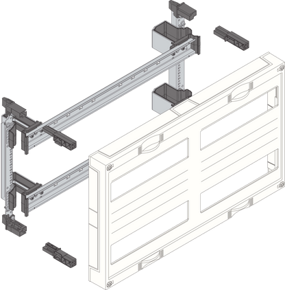 Hager UD22B1 Baustein, universN, 300 × 500mm, für Reiheneinbaugeräte waagerecht, 4 × 12 PLE