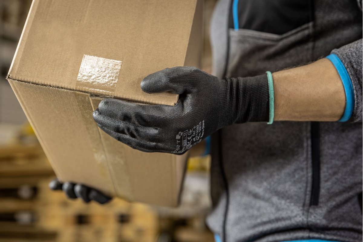 paket handschuhe JAGST Handschuhe mit Polyurethanbeschichtung schwarz 1 Paar / Größe M/ – AMK ELEKTRO