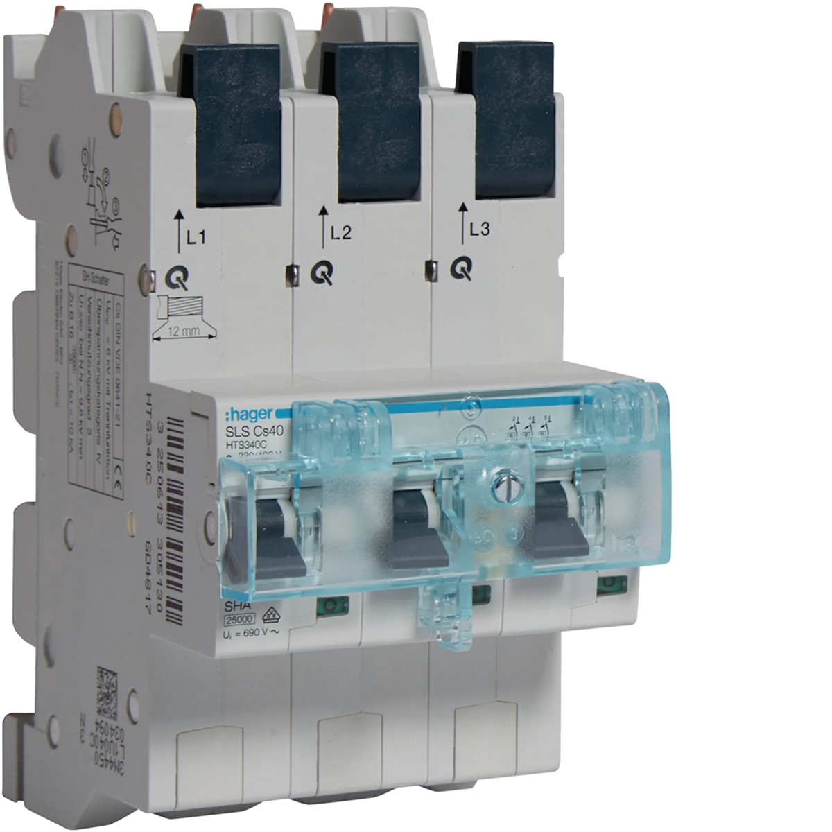 Hager HTS340C SLS-Schalter 3P Cs 40 A, QuickConnect