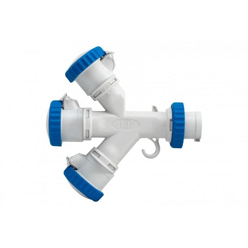 adapter cee camping F-Elektro 73120 Camping-Adapter CEE 3-fach Verteiler 16A, IP67, 220V – AMK ELEKTRO
