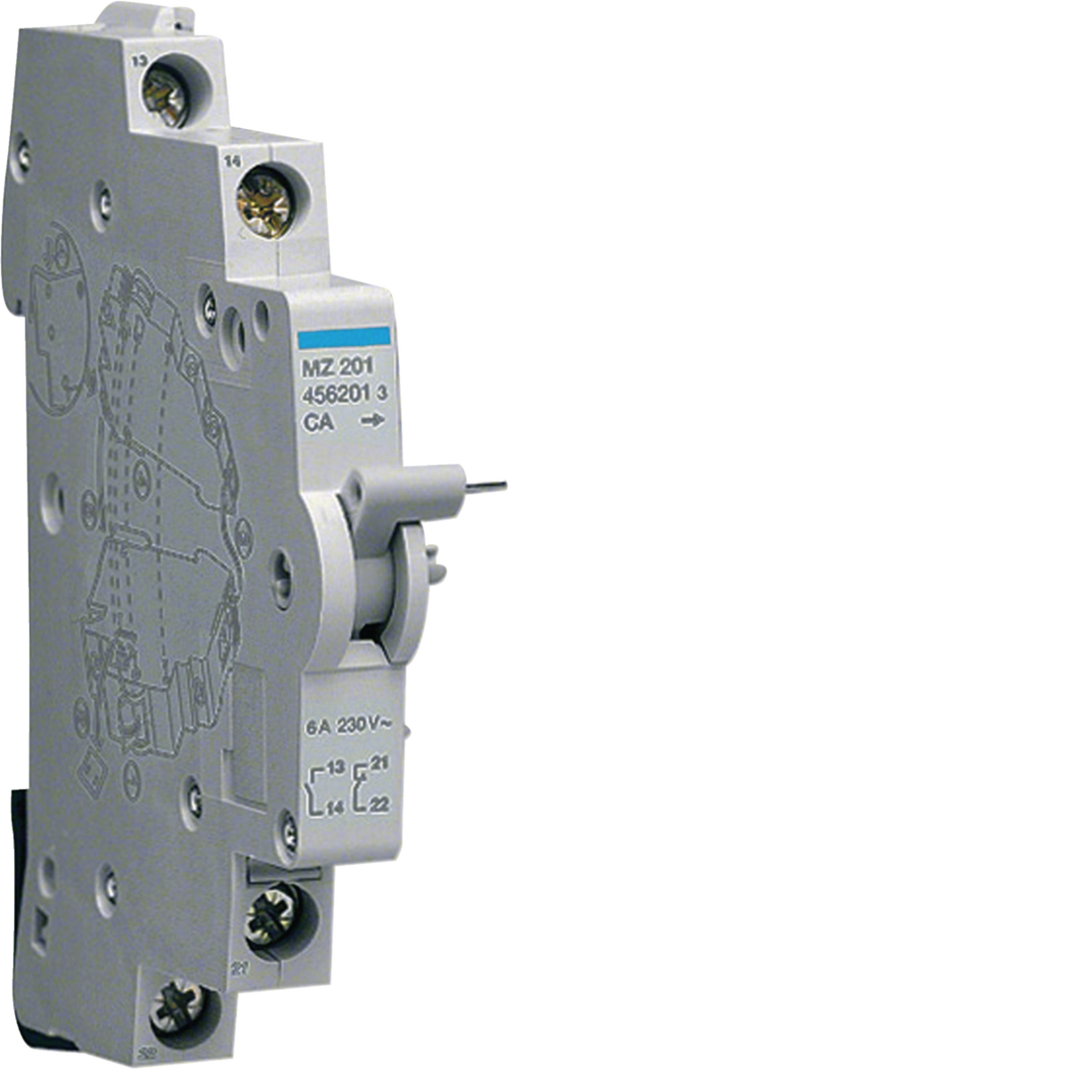 Hager MZ201 Hilfsschalter für MCB RCBO < 125 A 1S+1 Ö 6 A 240 V