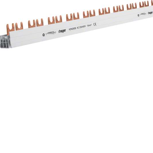 Hager KDN263B Phasenschiene mit Gabelanschluss, 2P, 57 Module