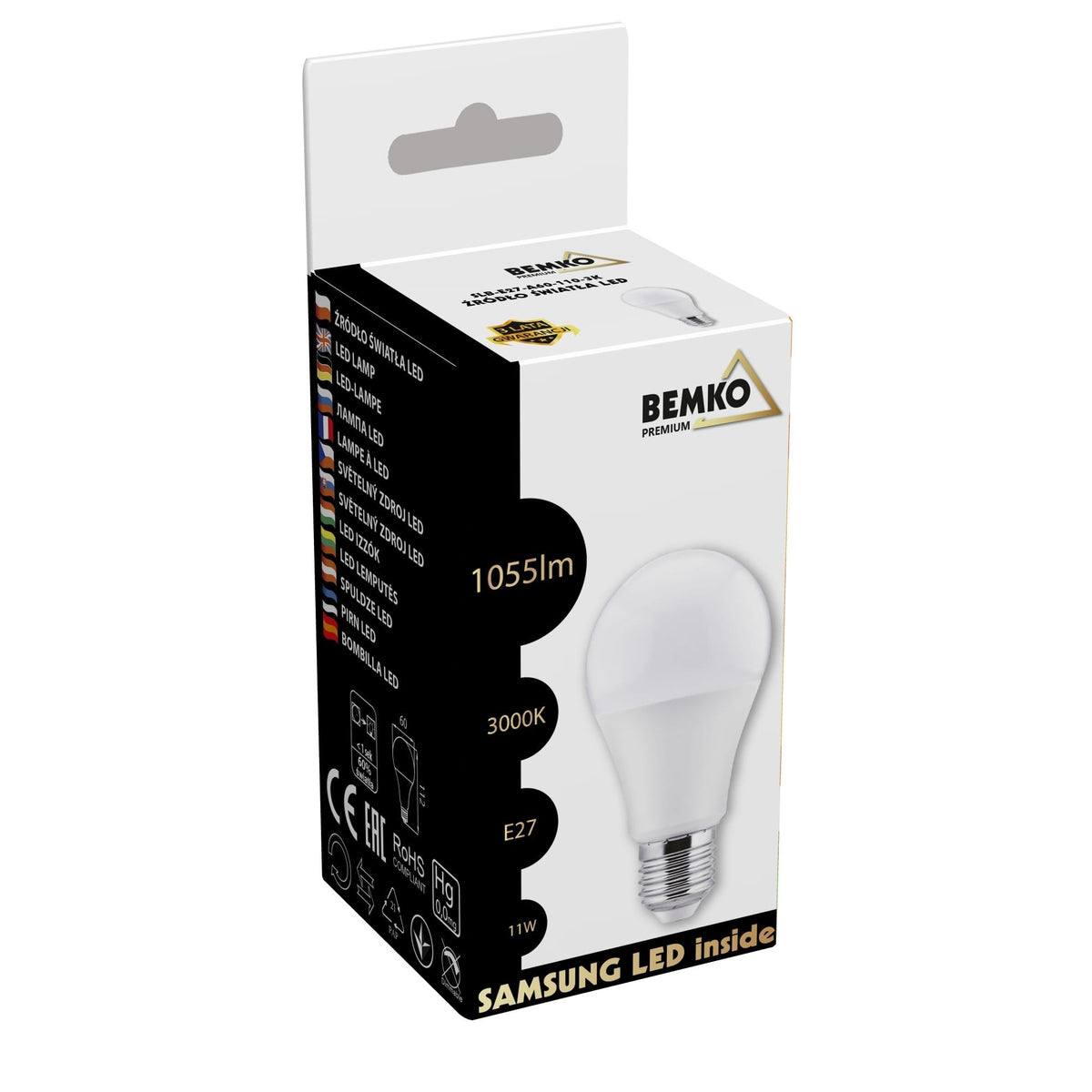 Bemko LED-Lampe E27 A60 11W D84-SLB-E27-A60-110-3K – Ansicht 4