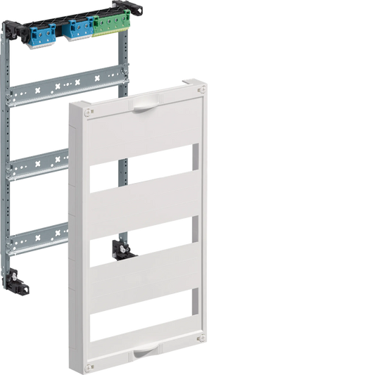 Hager UW31U Einbausatz, univers FW, mit Hutschienen, für Feldverteiler UP 3-reihig, 450 × 250mm, QuickConnect