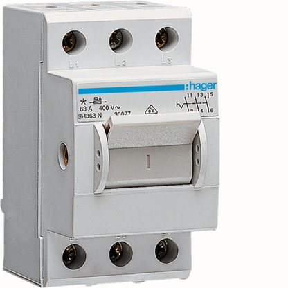 Hager SH363N Lasttrennschalter Kompakt 3P 63 A 3-Schließer 400 V AC