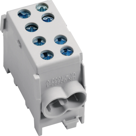 Hager KH35L Hauptleitungsabzweigklemme 1polig, 2 × 35mm²-2 × 25mm², IP20, Farbe: Grau