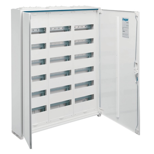 Hager FWB63S Feldverteiler univers, Aufputz, 950 × 800 × 161 mm, IP44, 216 PLE