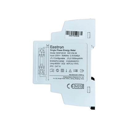 EASTRON Wechselstromzähler SDM 120 M MID, 230 V, 45 A, Modbus RTU, bidirektional – Ansicht 2