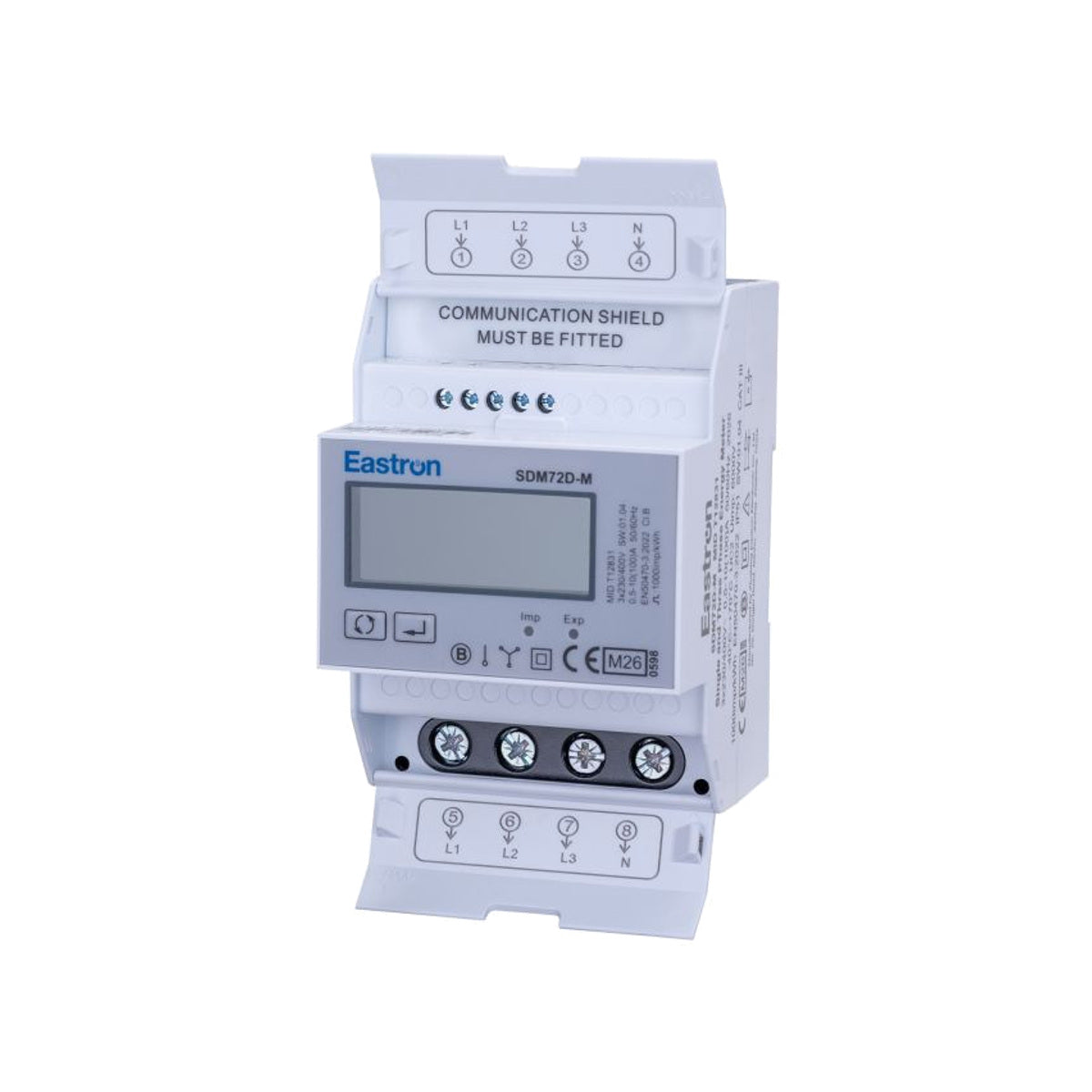 EASTRON Drehstromzähler SDM 72 DM MID, 230/400 V, 100 A, Modbus RTU – Ansicht 5