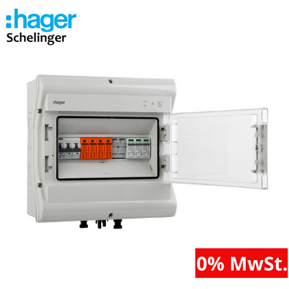 Hager Solar Anschlusskasten Photovotlaic DC/AC 1-String 12-Module IP65 VDE 0% MwSt.