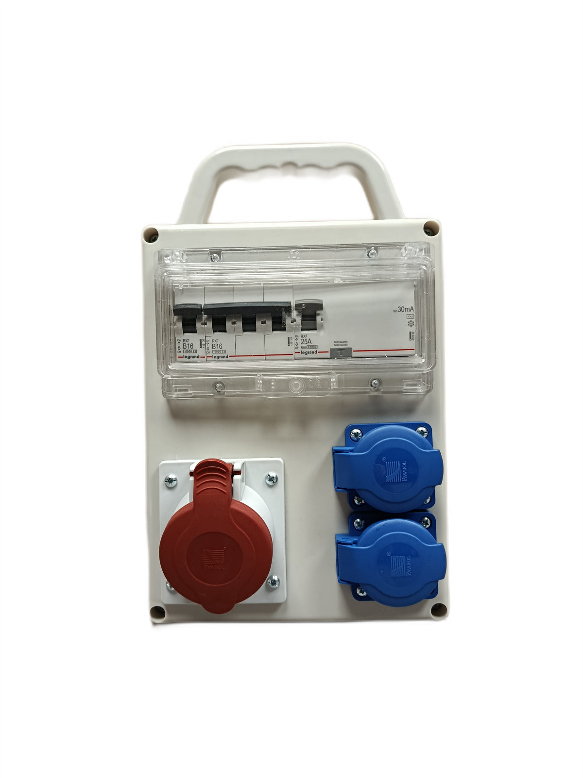 Baustromverteiler Stromverteiler CEE16A/400V Auf 1x CEE16A/400V + 2x 16A/230V – Von F-ELEKTRO