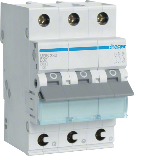 Hager MBS332 Leitungsschutzschalter, 3-polig, B32, QuickConnect
