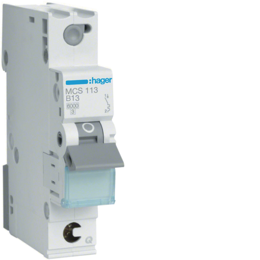 Hager MCS113 Leitungsschutzschalter, 1-polig, C13, QuickConnect