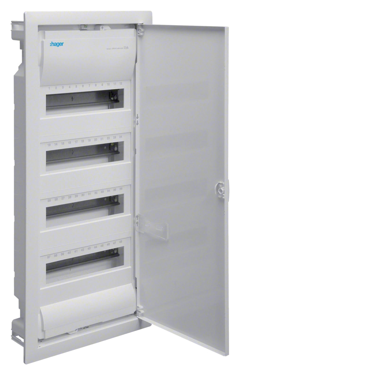 Hager VU48NC Kleinverteiler volta, Unterputz, 4x12 PLE, IP30, Schutzklasse II, Stahlblechtür