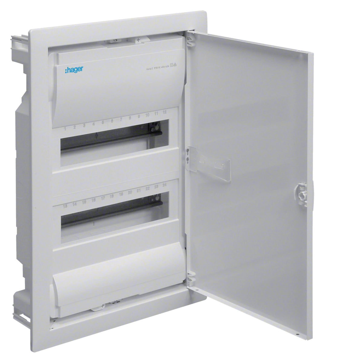 Hager VU24NC Kleinverteiler volta, Unterputz, 2x12 PLE, IP30, Schutzklasse II, Stahlblechtür