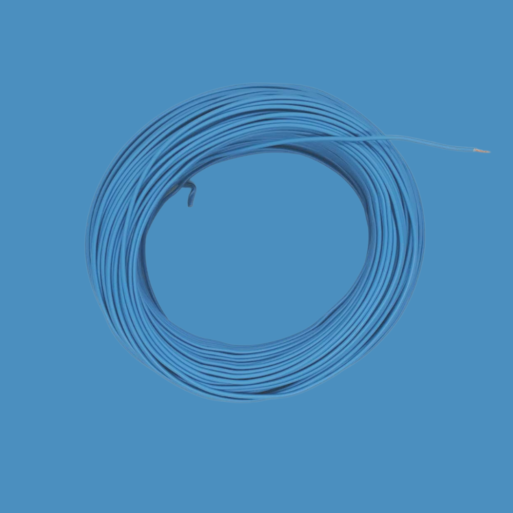 Kabel 1 x 0,5 (H05V-K) 10 Meter / blau